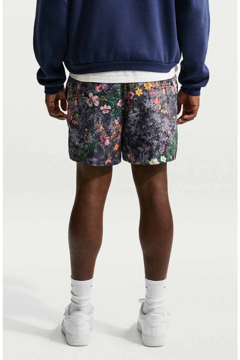 Dri-FIT Floral Drawstring Shorts, Alternate, color, ANTHRACITE/ PALE IVORY