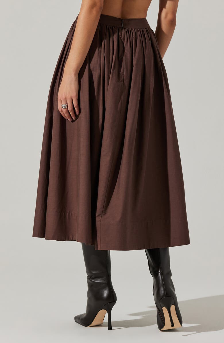 ASTR the Label Diandra Cotton Blend Midi Skirt, Alternate, color, 