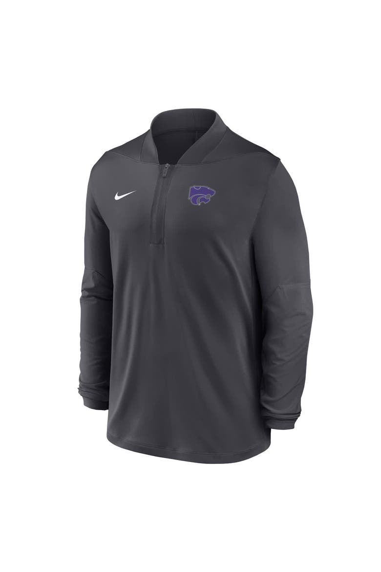 Men's Nike  Anthracite Kansas State Wildcats Dri-FIT Half-Zip Pullover, Alternate, color, Anthracite
