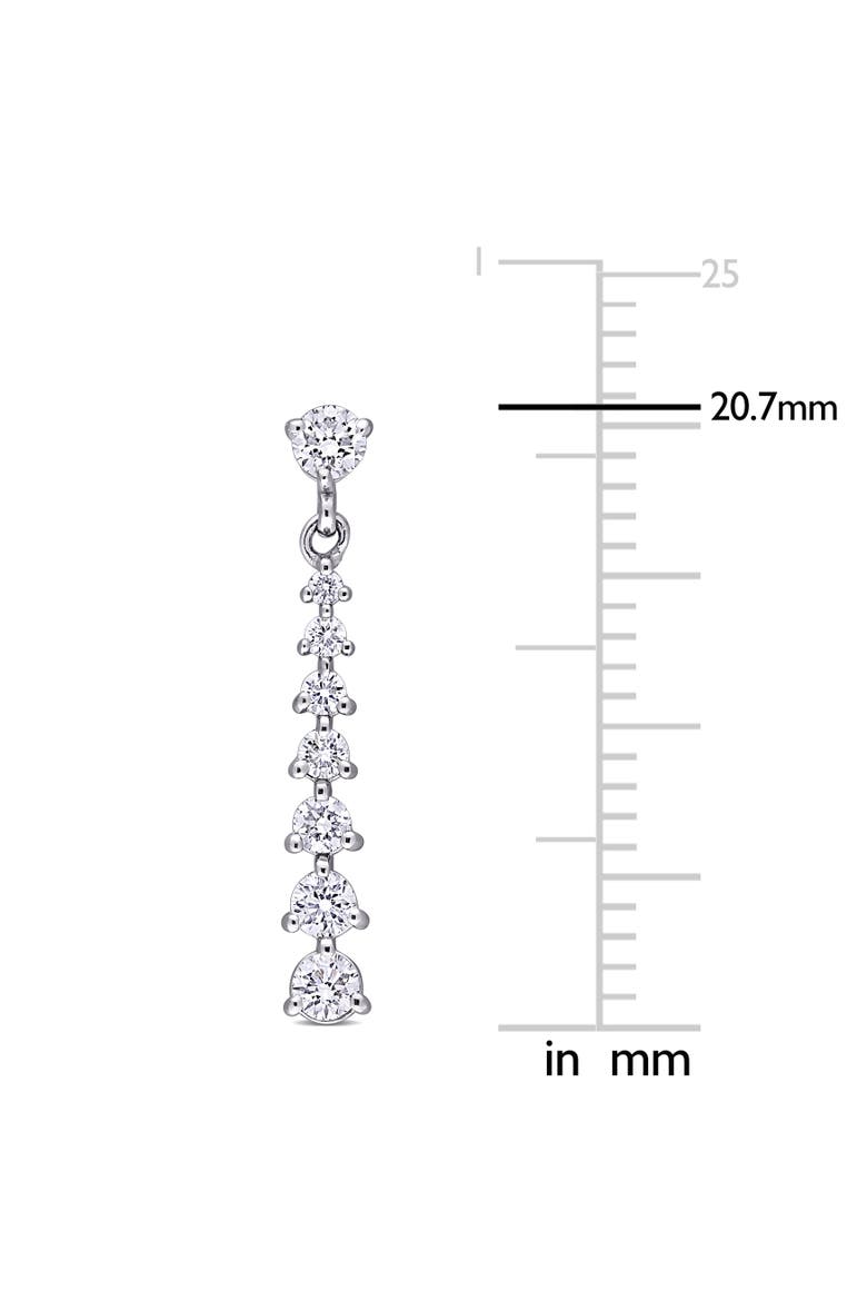 Diamond Graduated Drop Earrings 14k, Alternate, color, White Gold
