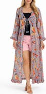 RANEES <p>Bird Print Cotton Cover-Up </p>