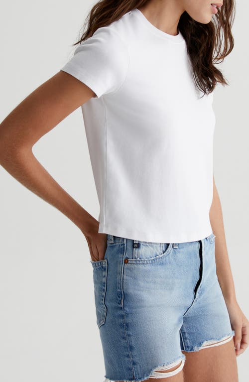Ag Sadie Crop T-shirt In White