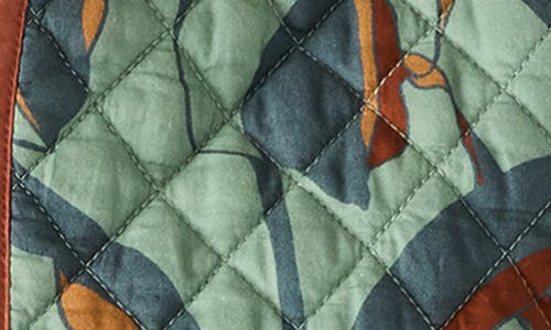 Steve Madden Adalynn Quilted Open Front Cotton Jacket In Green
