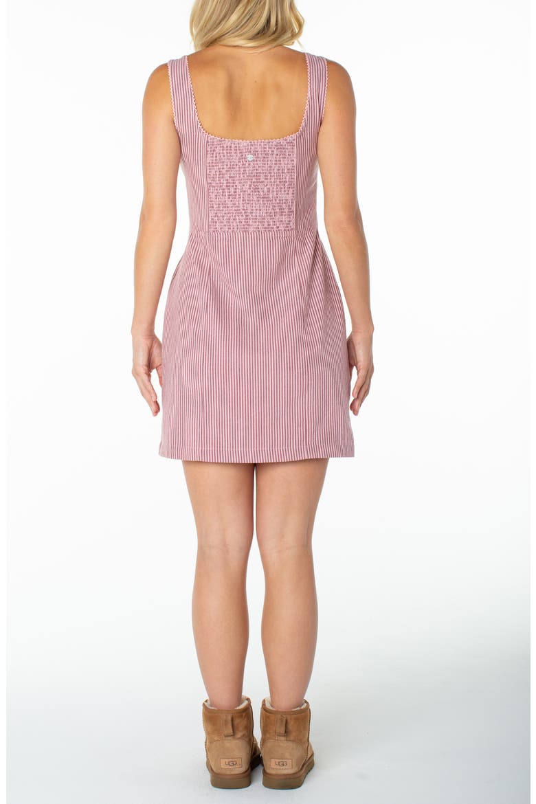 Kayla Striped Cotton Minidress, Alternate, color, PORT