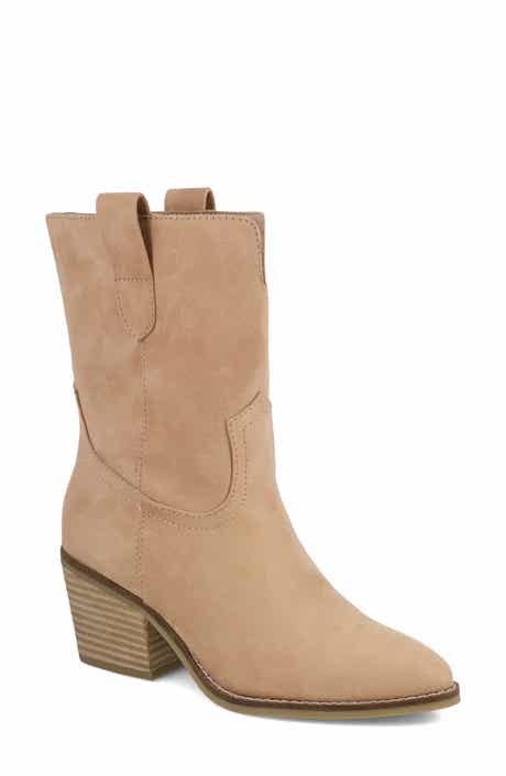 Ramyli Faux Suede Western Bootie