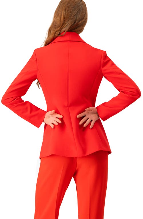 Ivonne Blazer With Shawl Lapel In Red
