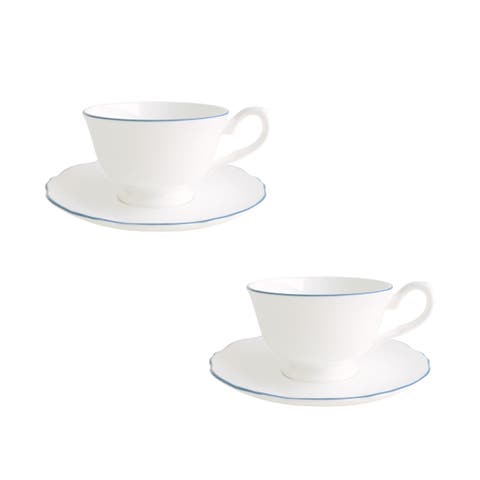Amelie Set of 2 Espresso Cups & Saucers