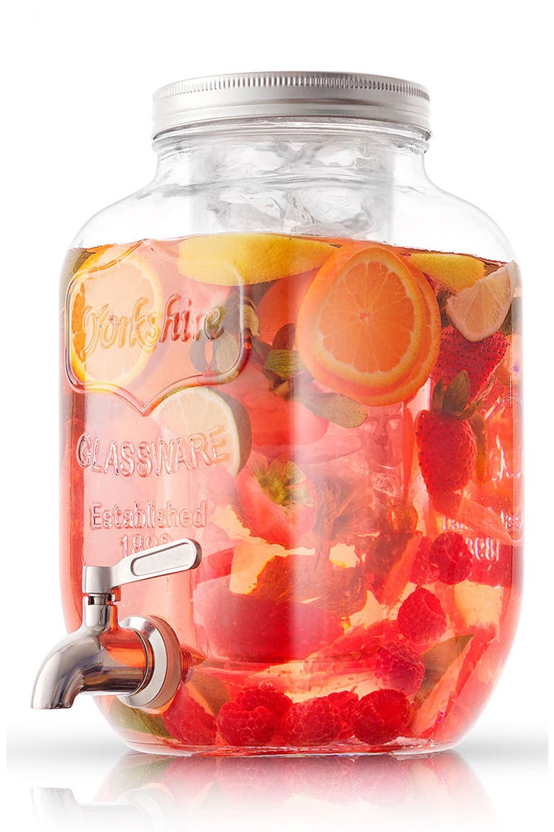 Glass Drink Dispenser, Alternate, color, CLEAR