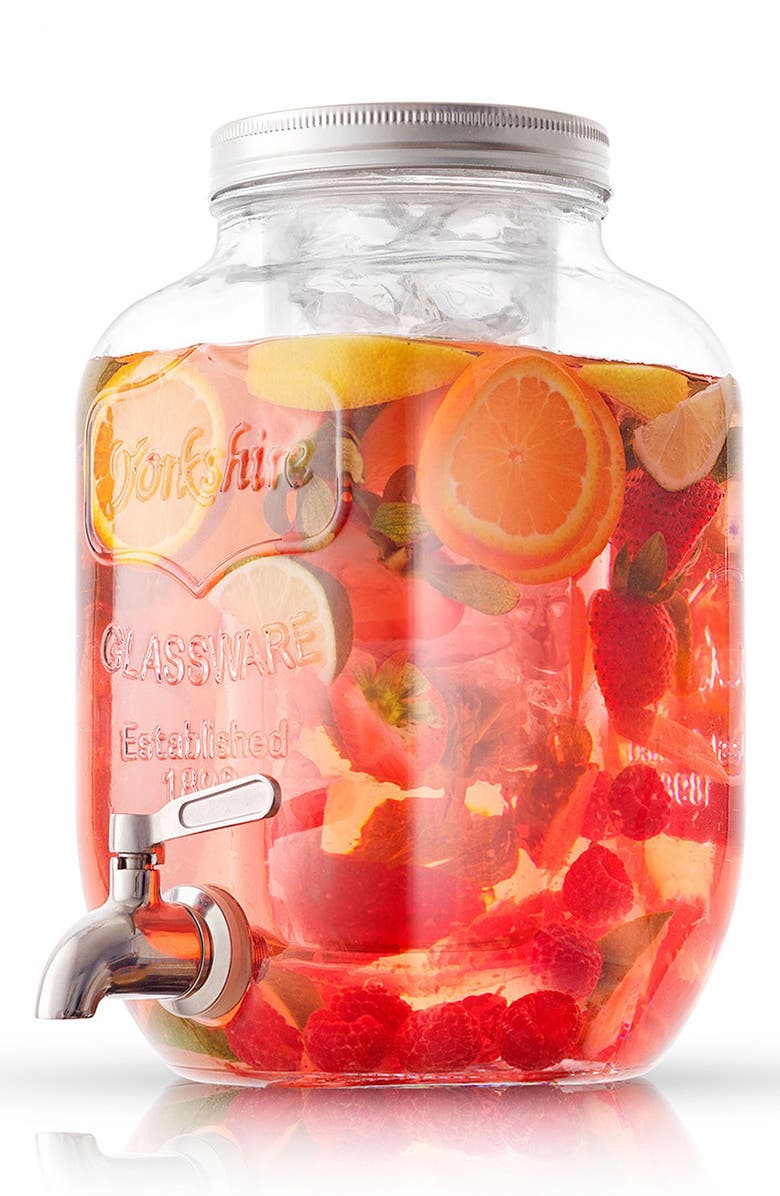 JoyJolt Glass Drink Dispenser, Alternate, color, Clear