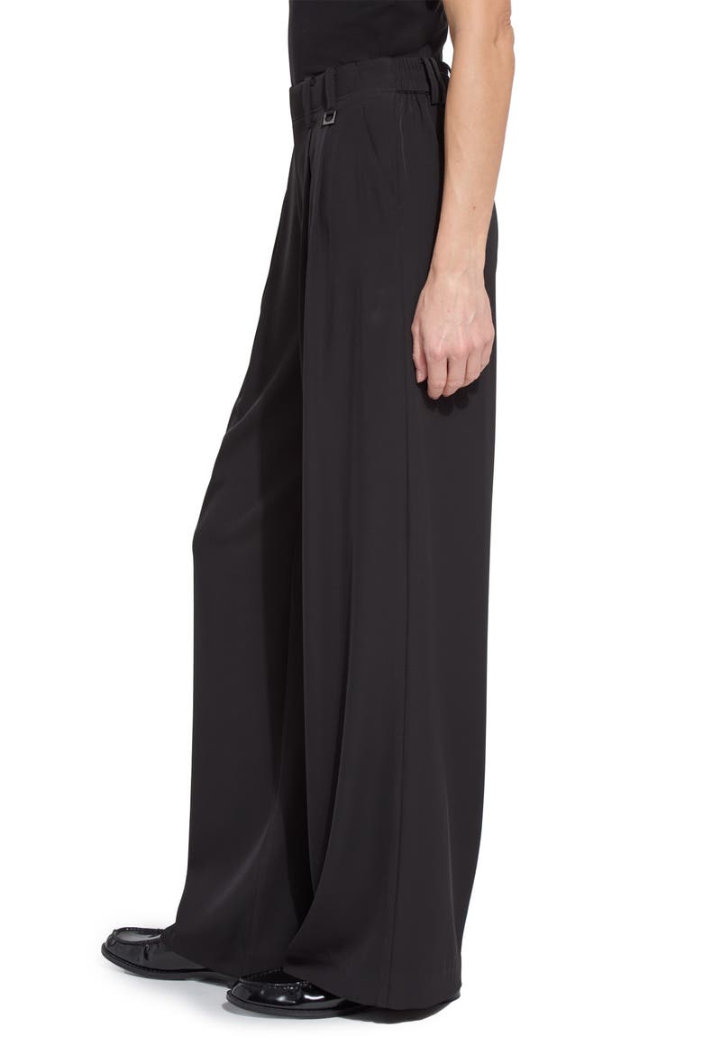 Darcy Pleated Wide Leg Pants, Alternate, color, BLACK