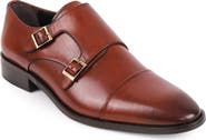 VELLAPAIS Lefors Double Monk Strap Leather Loafer