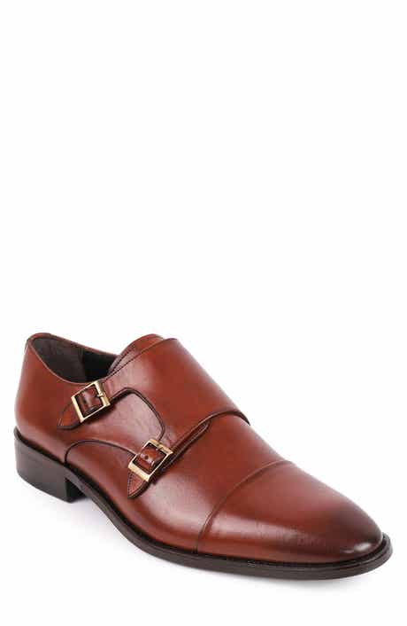 VELLAPAIS Lefors Double Monk Strap Leather Loafer