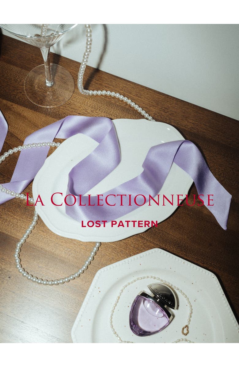 Lost Pattern "La Collectionneuse" Silk Ribbon Scarf, Alternate, color, Purple