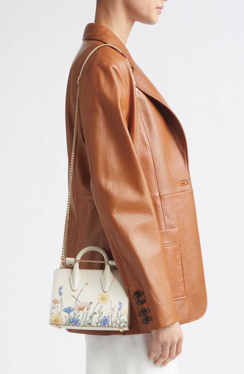 Strathberry Nano Floral Print Leather Tote, Alternate, color,