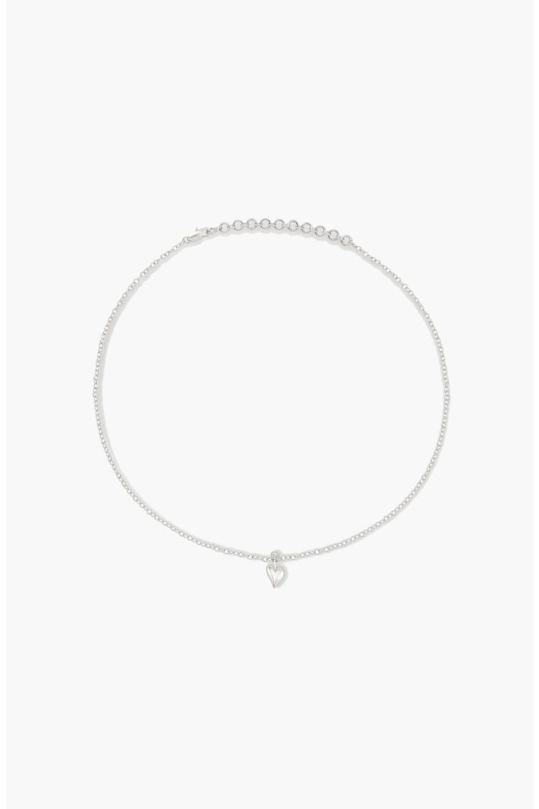 Loff Mini Heart Pin Choker In Silver, Alternate, color, Silver