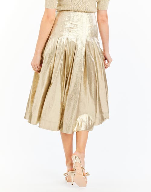 Mestiza New York Seville Skirt In Metallic Gold