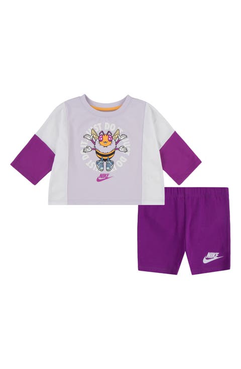 Kids' Graphic T-Shirt & Bike Shorts Set (Toddler)