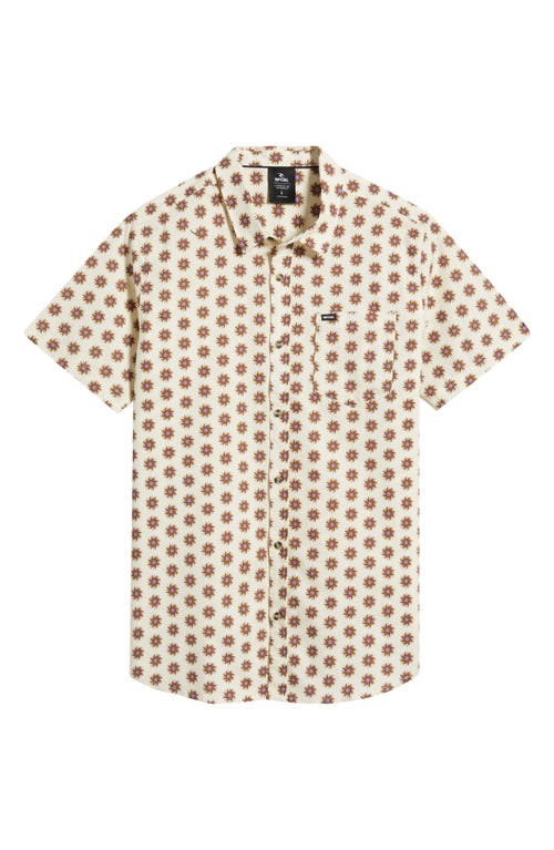 Rip Curl Fun Times Short Sleeve Button-up Shirt In Neutral