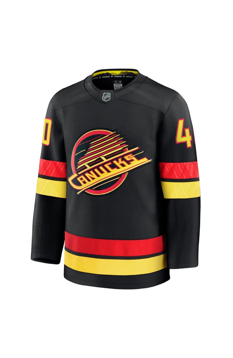 FANATICS Men's Fanatics Elias Pettersson Black Vancouver Canucks Alternate Premium Jersey, Alternate, color, 