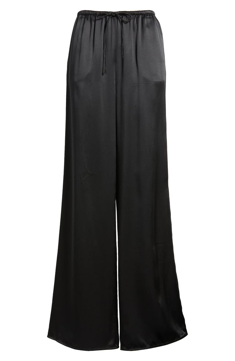FRAME The Silk Drawstring Lounge Pants, Alternate, color, Black