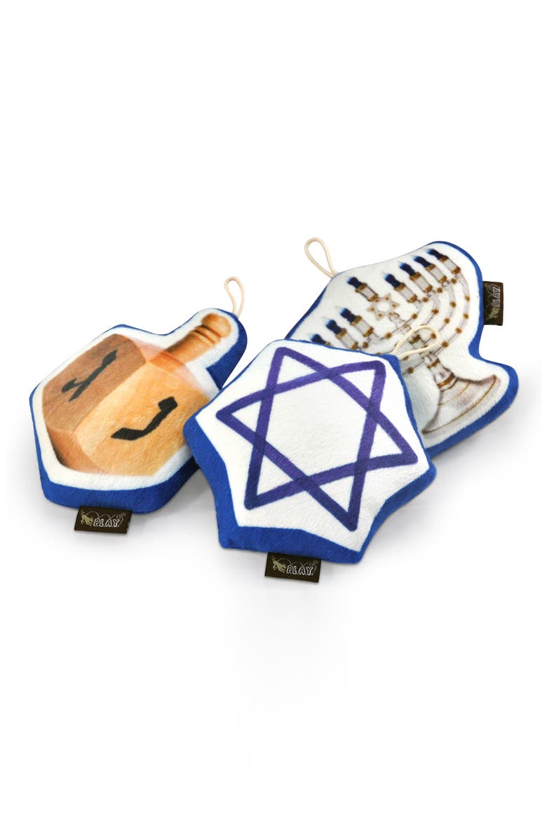Hanukkah Dog Toy Set, Main, color, WHITE
