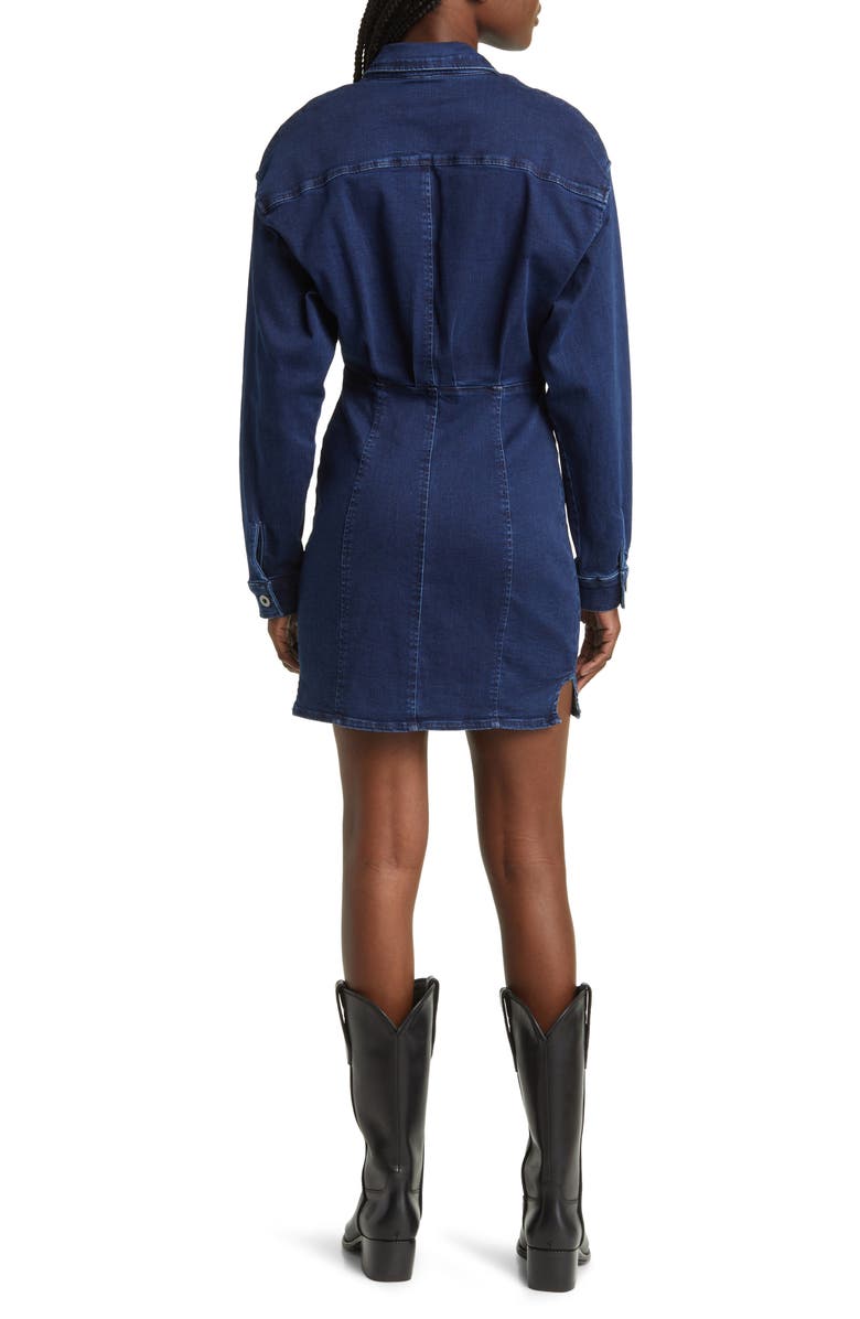Free People Amber Long Sleeve Denim Shirtdress, Alternate, color, 