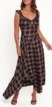 Petal & Pup Farrell Plaid Midi Dress