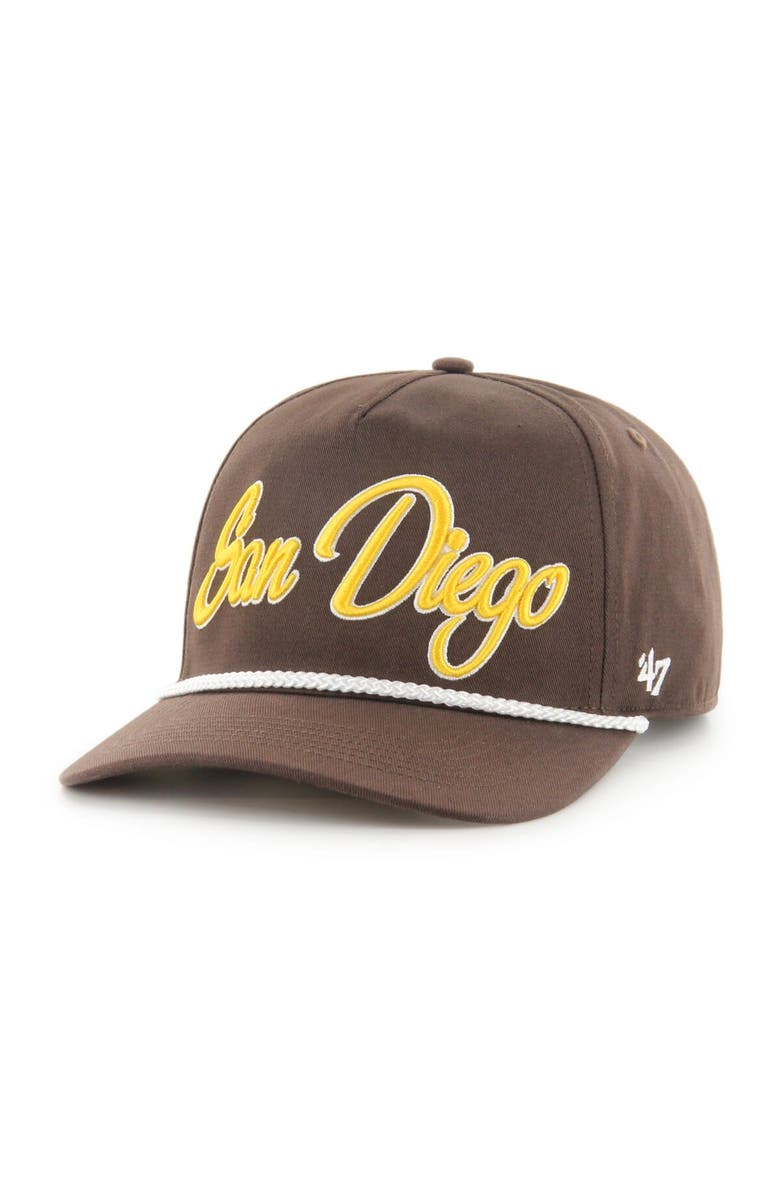 '47 Men's '47 Brown San Diego Padres Overhand Hitch Adjustable Hat, Alternate, color,