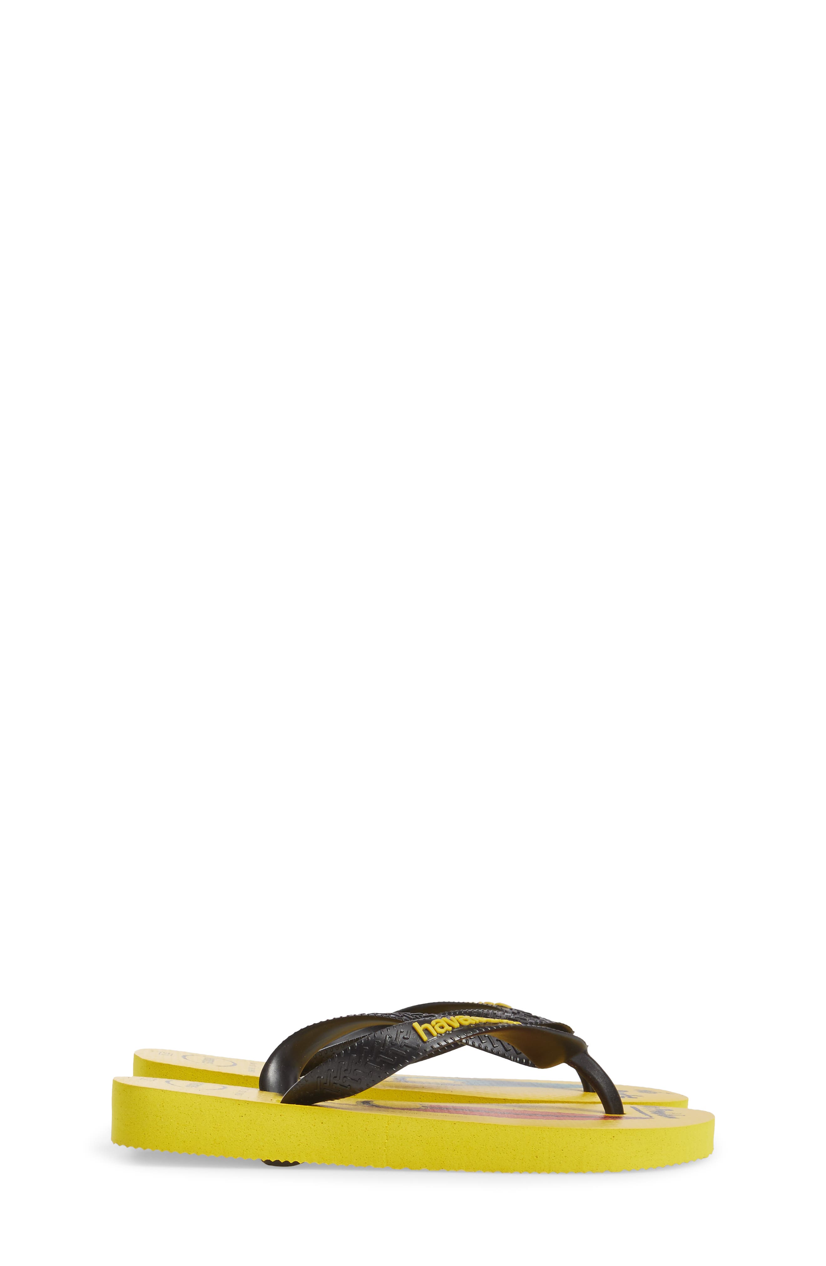 Minions Flip Flop, Alternate, color, CITRUS YELLOW/ BLACK