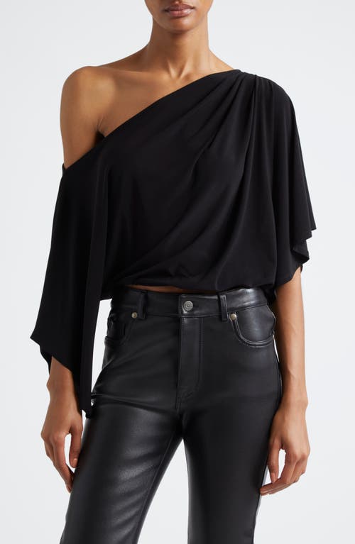 Ramy Brook Jamila One Shoulder Cropped Trop in Black 