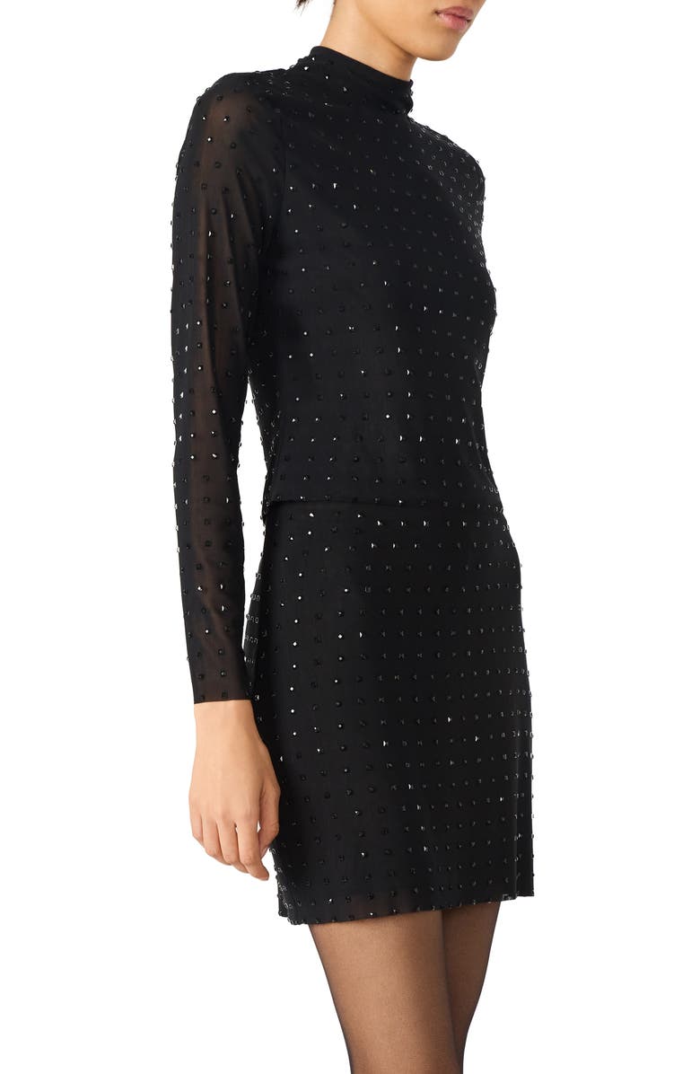 Steve Madden Keily Stud Miniskirt, Alternate, color, Black