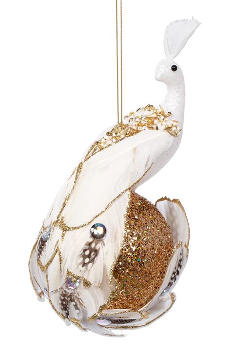 Peacock on Ball Ornament, Set of 6
