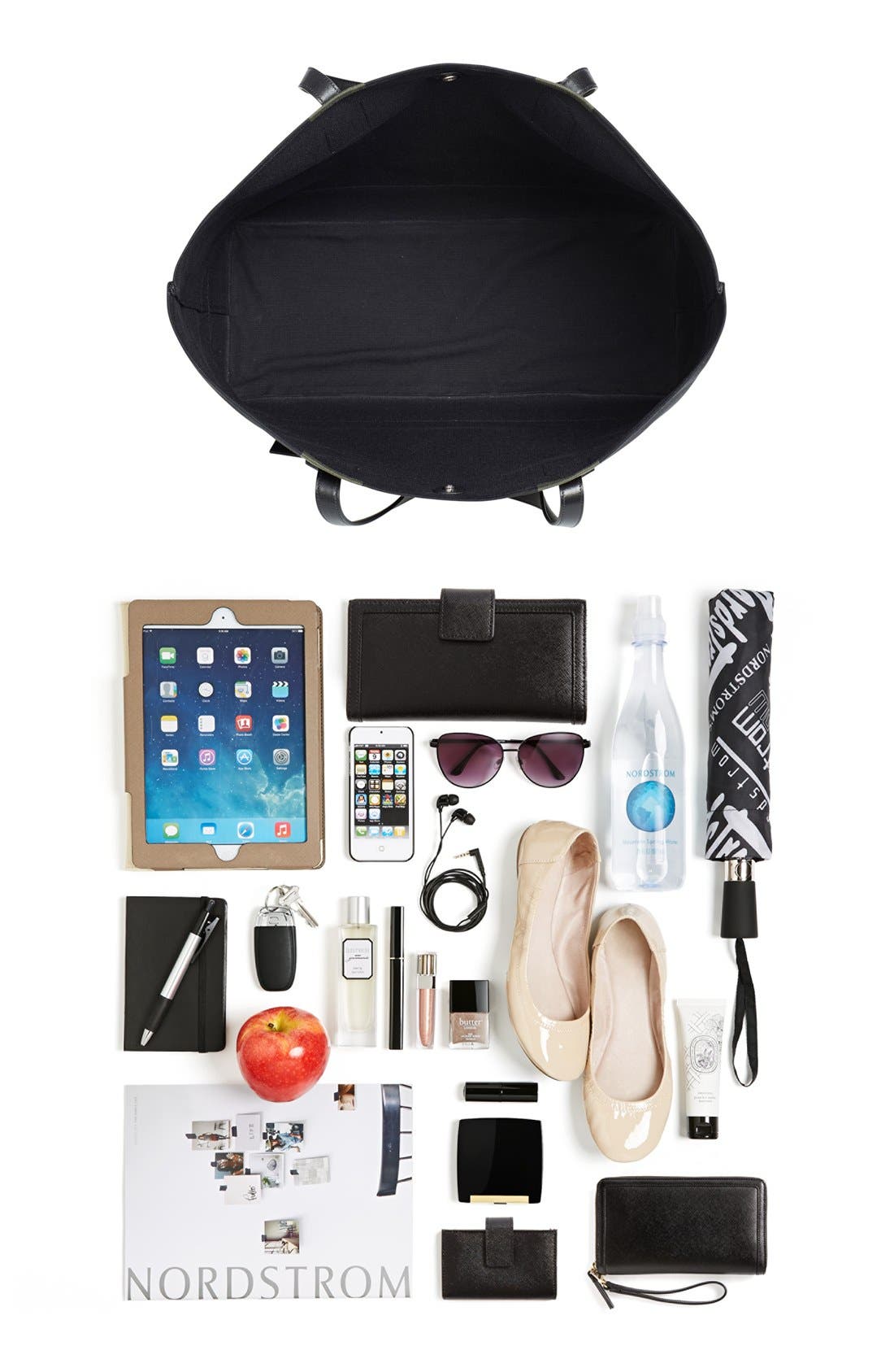 Saint Laurent 'Beach' Canvas Tote, Alternate, color, 