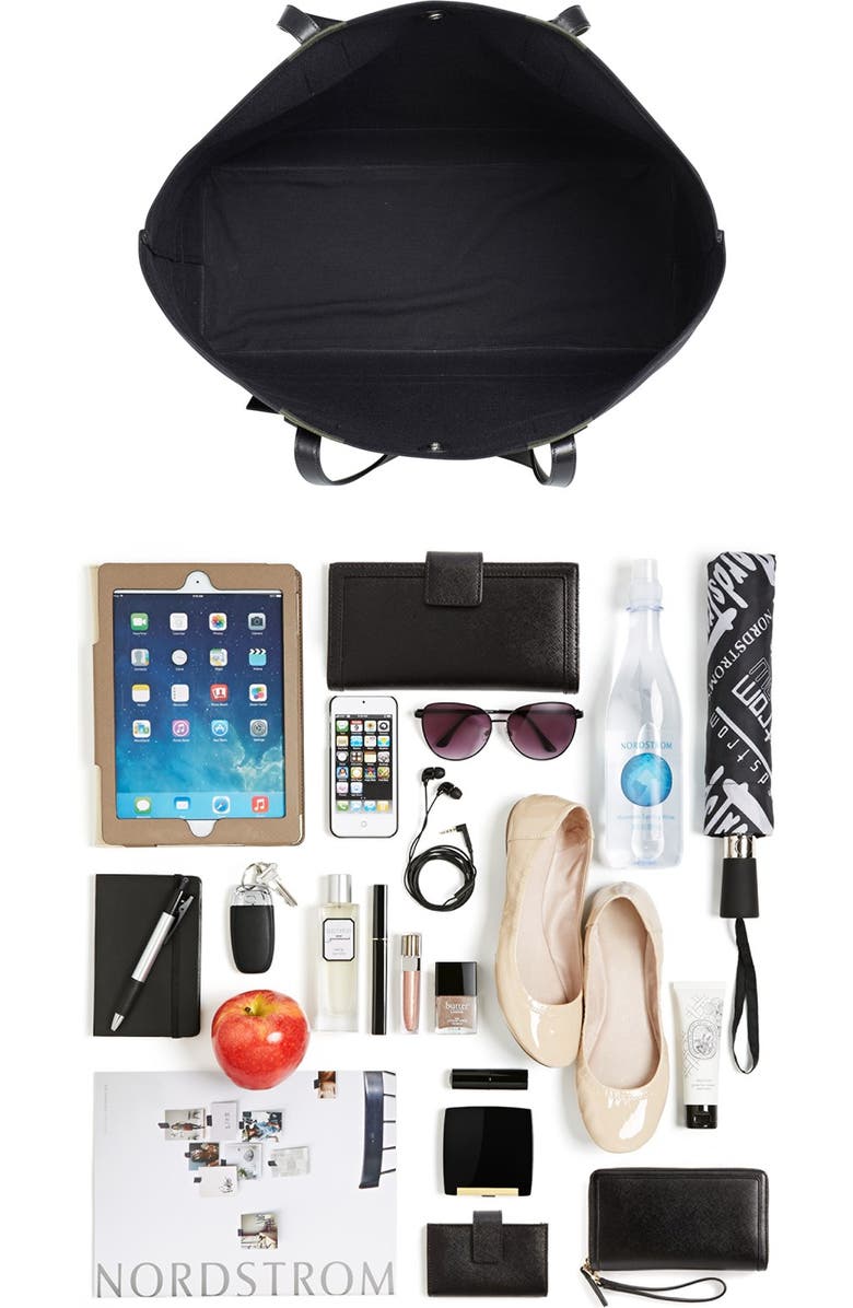 Saint Laurent 'Beach' Canvas Tote, Alternate, color,