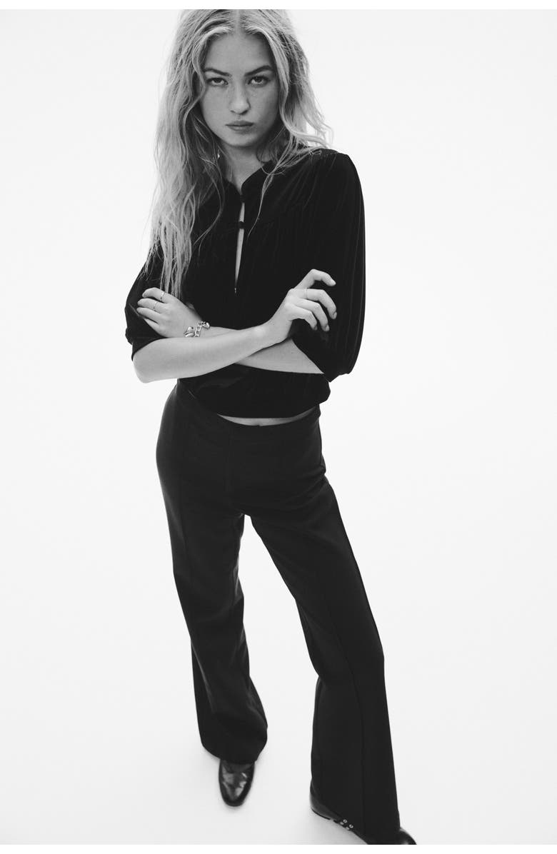 H&M Flared pants, Main, color, Black