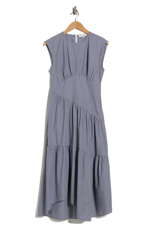 The Check Sleeveless Gathered Cotton Dress