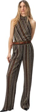 Missoni Long Pants In Herringbone Stripe Knit