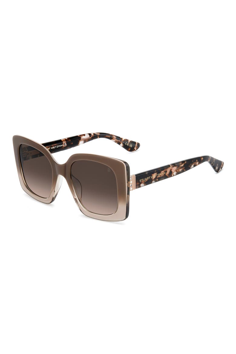 53mm Gradient Square Sunglasses, Alternate, color, BEIGE