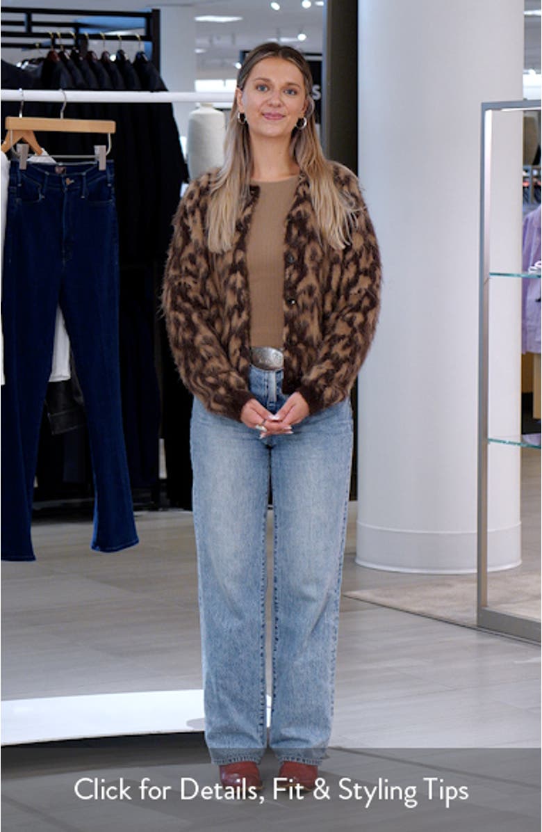 Leopard Crewneck Cardigan
