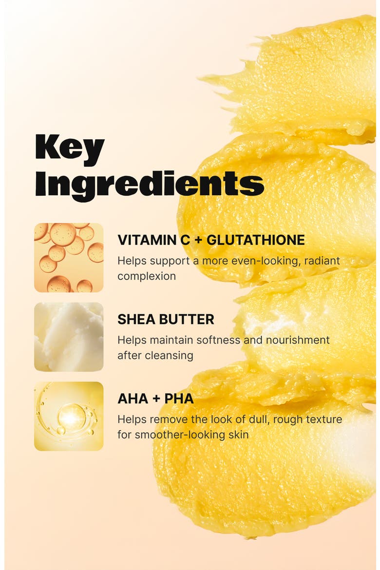 Yuzu Vita C 3-in-1 Gommage Cleansing Balm, Alternate, color, Yellow