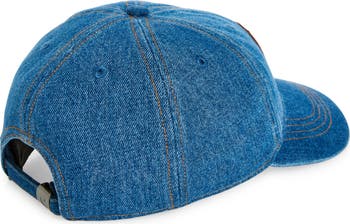 Lincoln Logo Patch Denim Baseball Cap