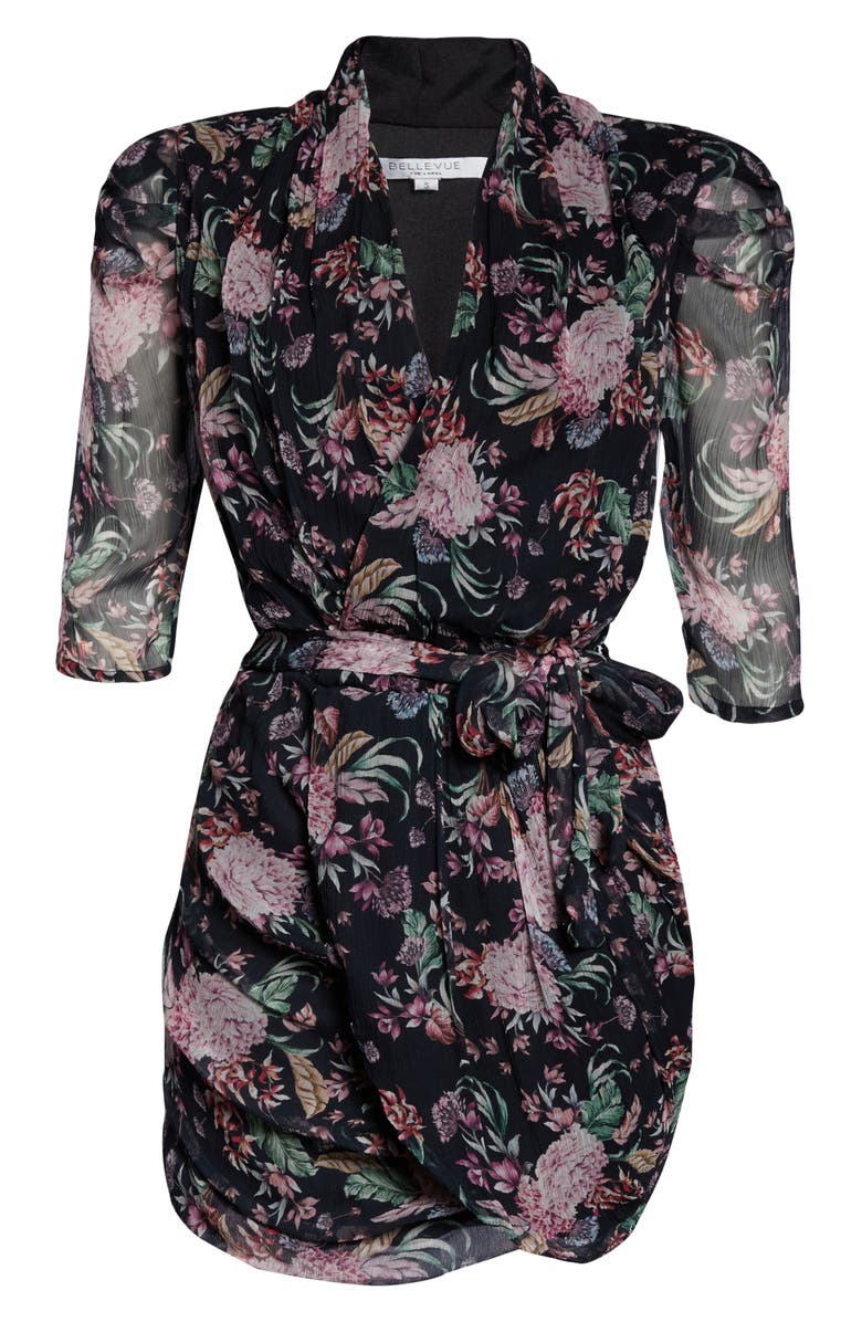 Bellevue The Label Antoinette Faux Wrap Mini Dress, Alternate, color, 