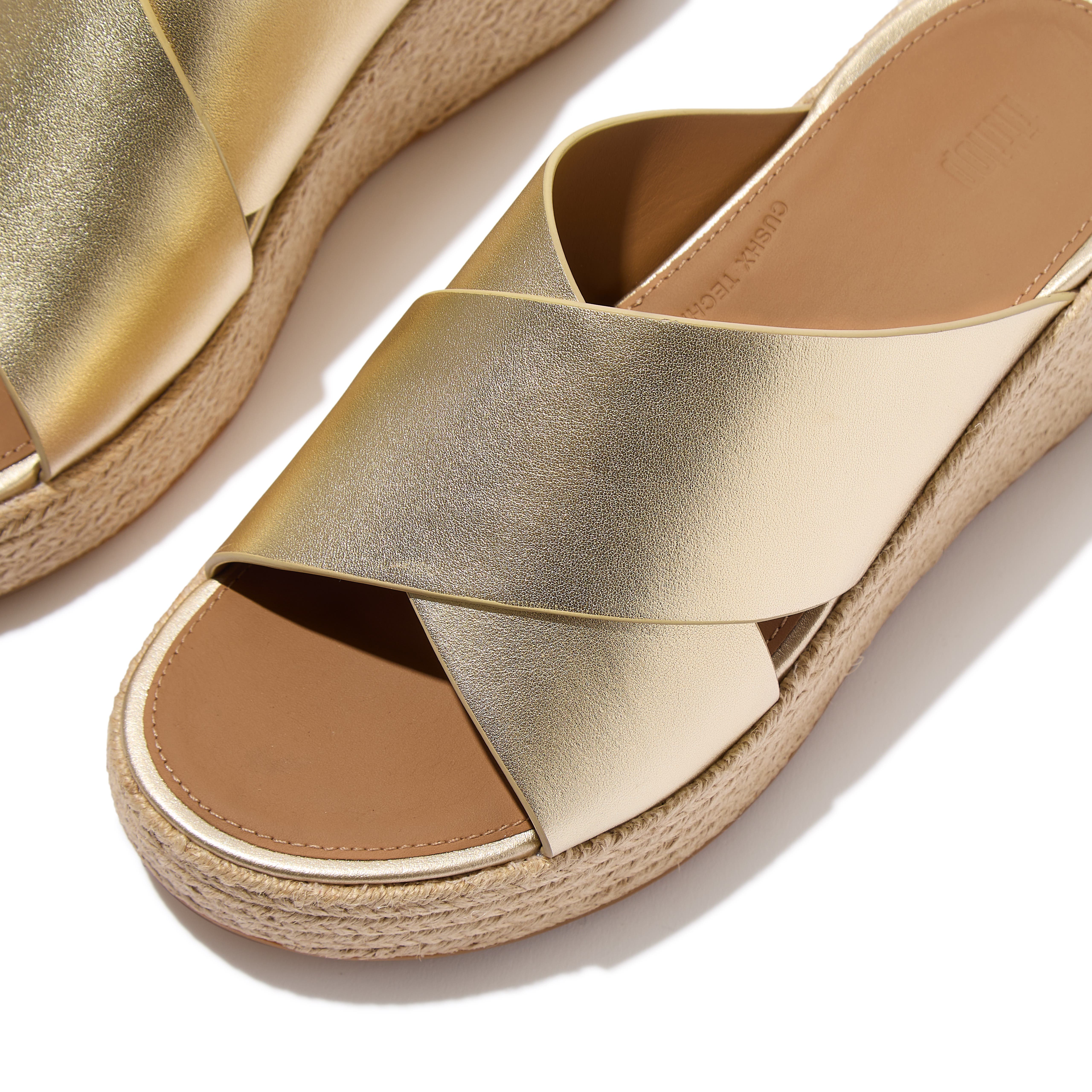 Platfforms Espadrille Slides, Alternate, color, Platino