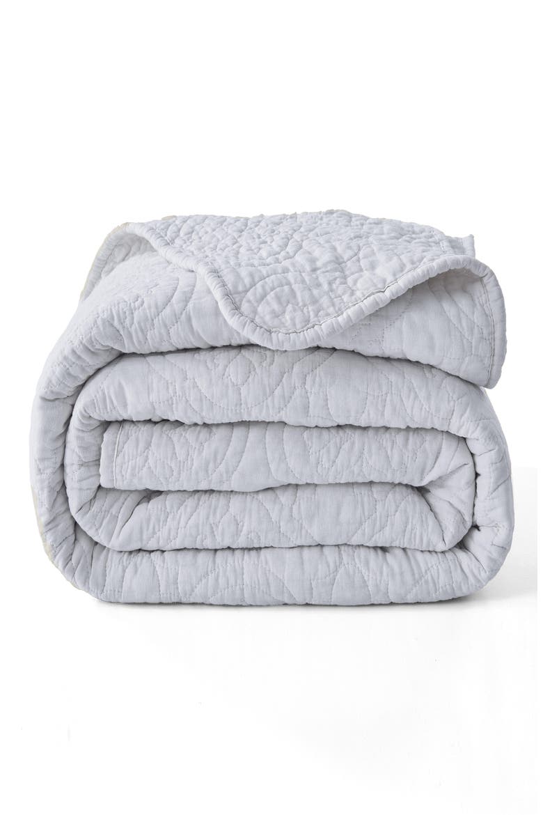 Flavia Cotton Stitched Quilt, Alternate, color, BRIGHT WHITE