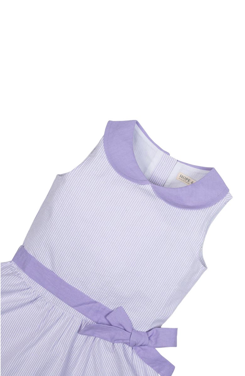 Hope & Henry Baby Girls' Organic Seersucker Peter Pan Collar Dress, Infant, Alternate, color,