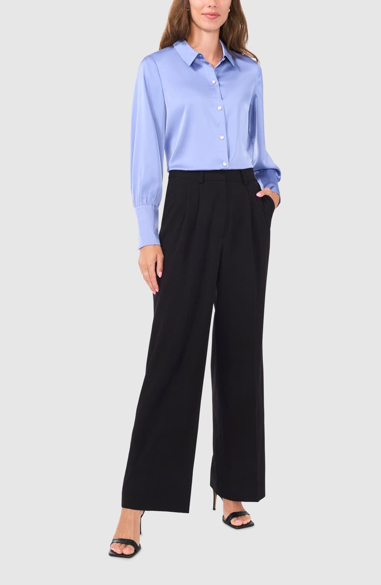 Halogen<sup>®</sup> Button-Up Shirt, Alternate, color, Blue Blossom