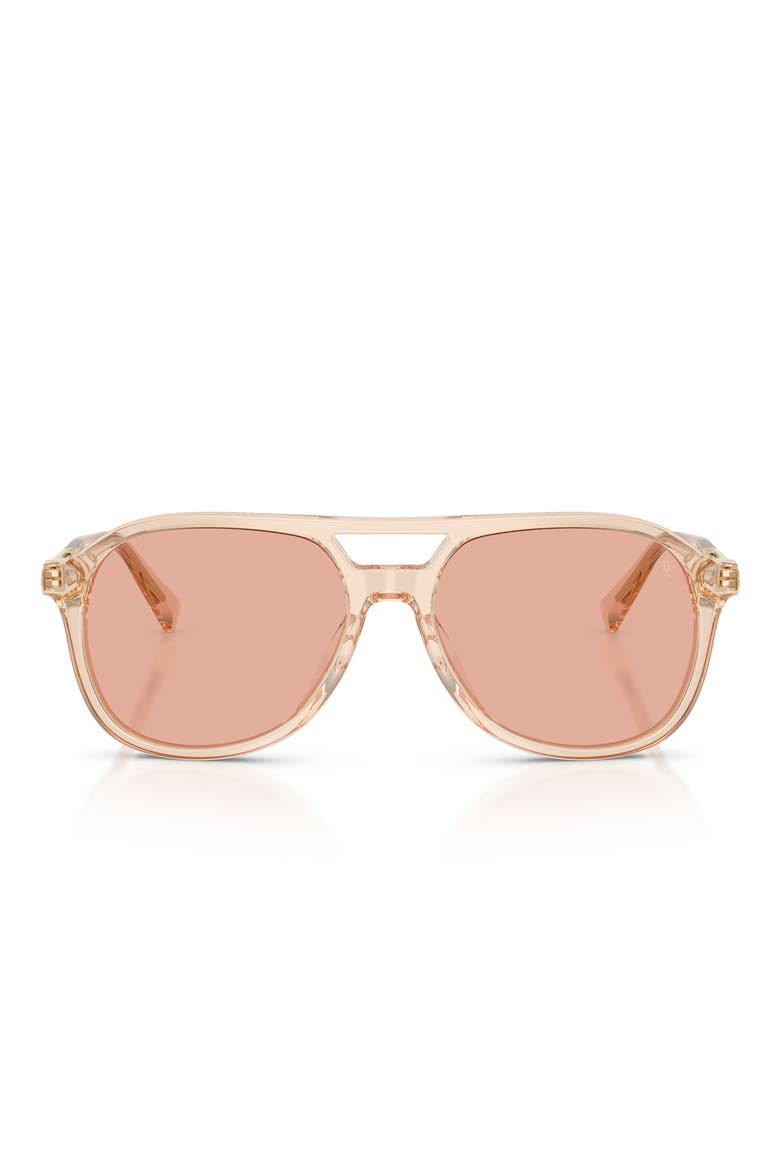 56mm Pilot Sunglasses, Main, color, PEACH