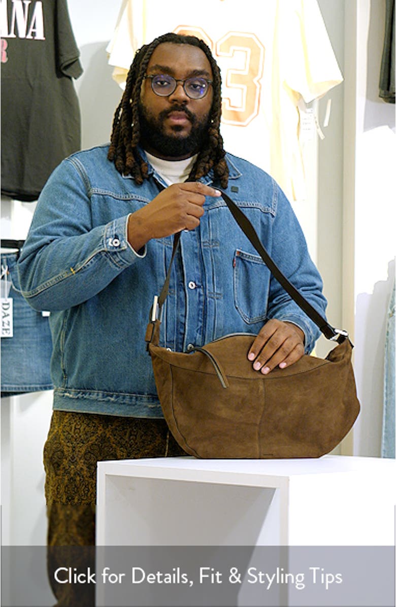 Luna Suede Shoulder Bag, sales video thumbnail