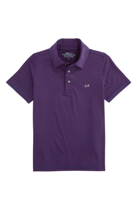 Kids' Bradley Stripe Stretch Polo