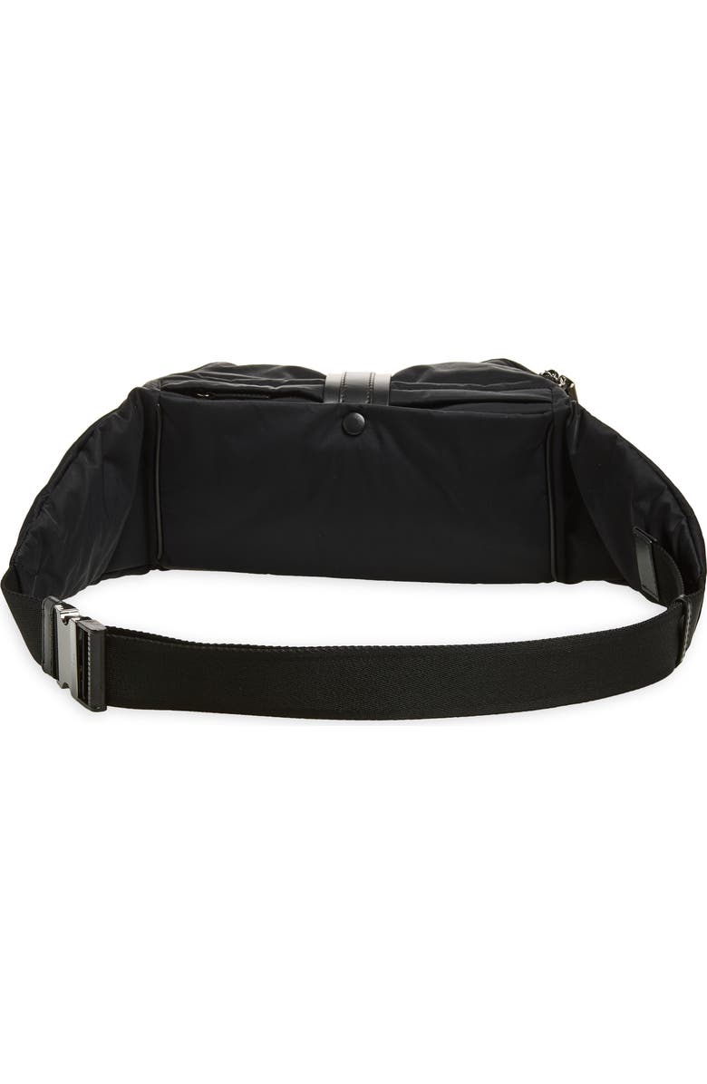 Christian Louboutin Nox Nylon Belt Bag, Alternate, color, Black